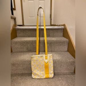 Celine Yellow and White Women's Shoulder Bag